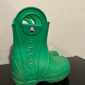 Crocs Green Rain Boots Toddler 6